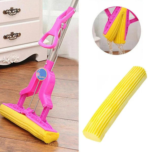 Tech Swadeshi Home Cleaning Sponge Floor Magic Mop (Folding, Absorbing, Squeeze Water, Assorted)