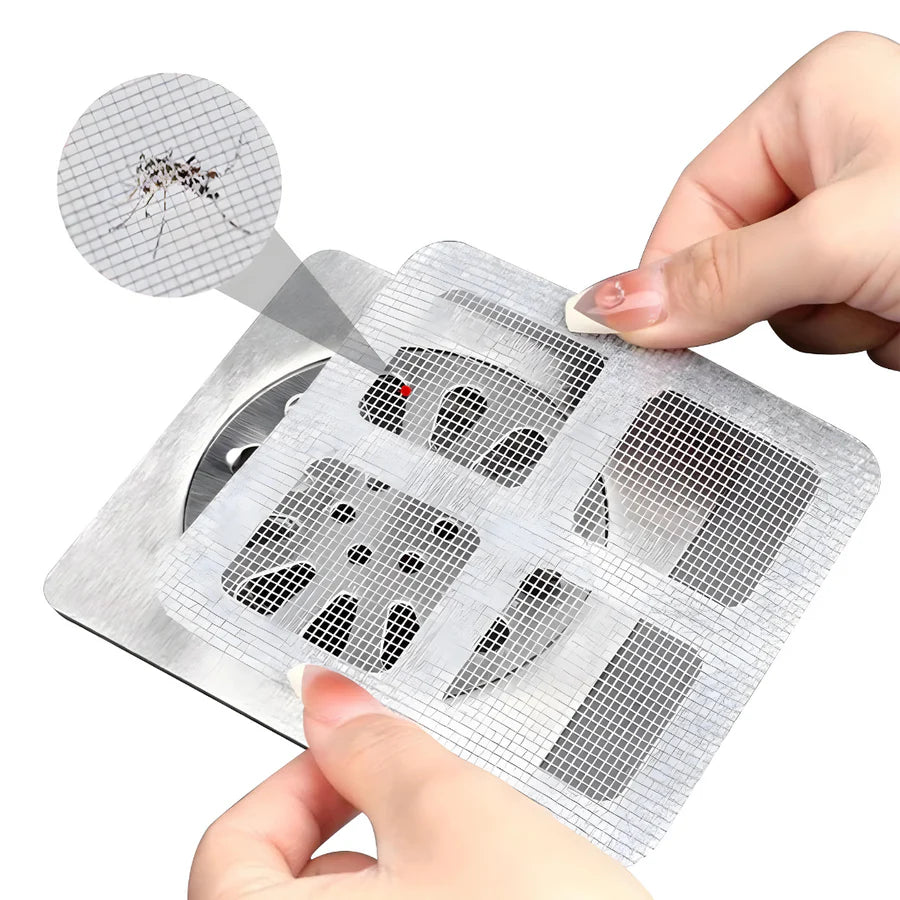 Tech Swadeshi 10/20 Pack Disposable Shower Drain Hair Catcher, Sink Sticker (4" X 4")