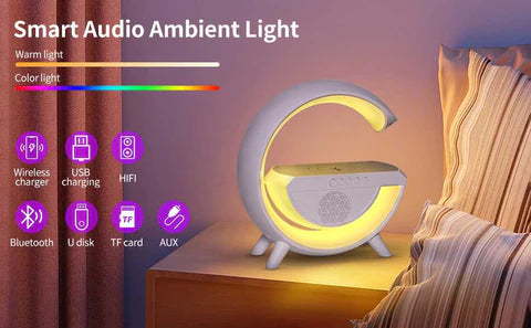 Tech Swadeshi Wireless Charging Atmosphere G-Lamp with Bluetooth Speaker