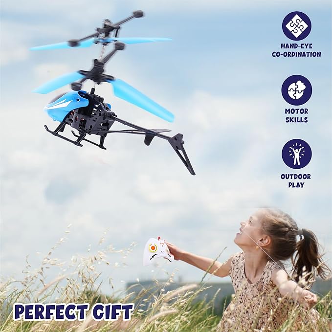 Tech Swadeshi Hand-Sensor RC Helicopter with 3D Lights & USB Rechargeable