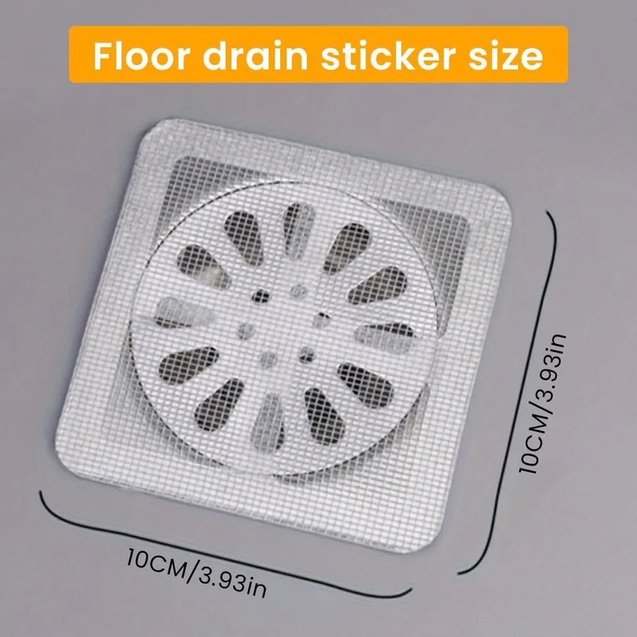 10/20 Pack Disposable Shower Drain Hair Catcher,Sink Sticker (4" X 4")