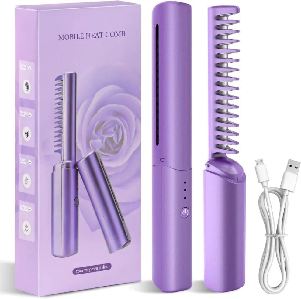 Portable Mini Hair Straightener Cordless Rechargeable