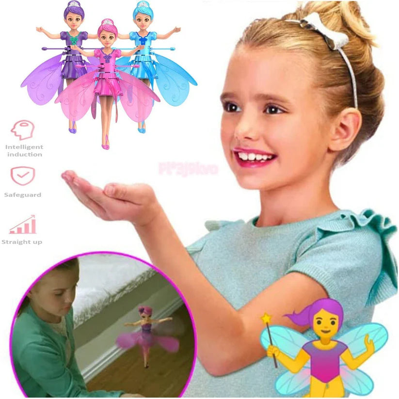 Rechargeable Magic Flying Fairy Princess Doll - Motion Sensor Gesture Sensing Toy for Kids