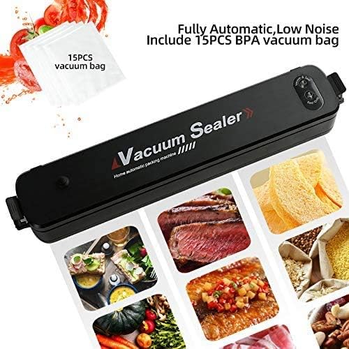 Vacuum Sealer, Hands-Free Vacuum Sealer for Food Preservation, Smart Food Sealer with One-Touch Operation( 10+ Free Vacuum Bags )